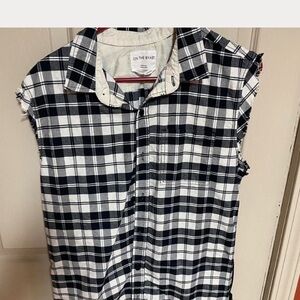 On the Byas Black and White Checkered Shirt